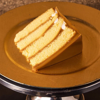 Slice of Brown Sugar Bakery caramel cake